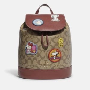 Coach Snoopy bucket backpack